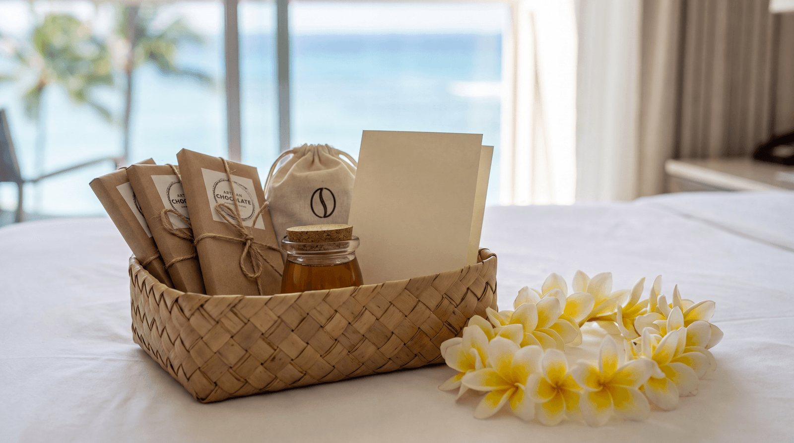 Welcome amenity basket of Hawaiʻi-made gifts